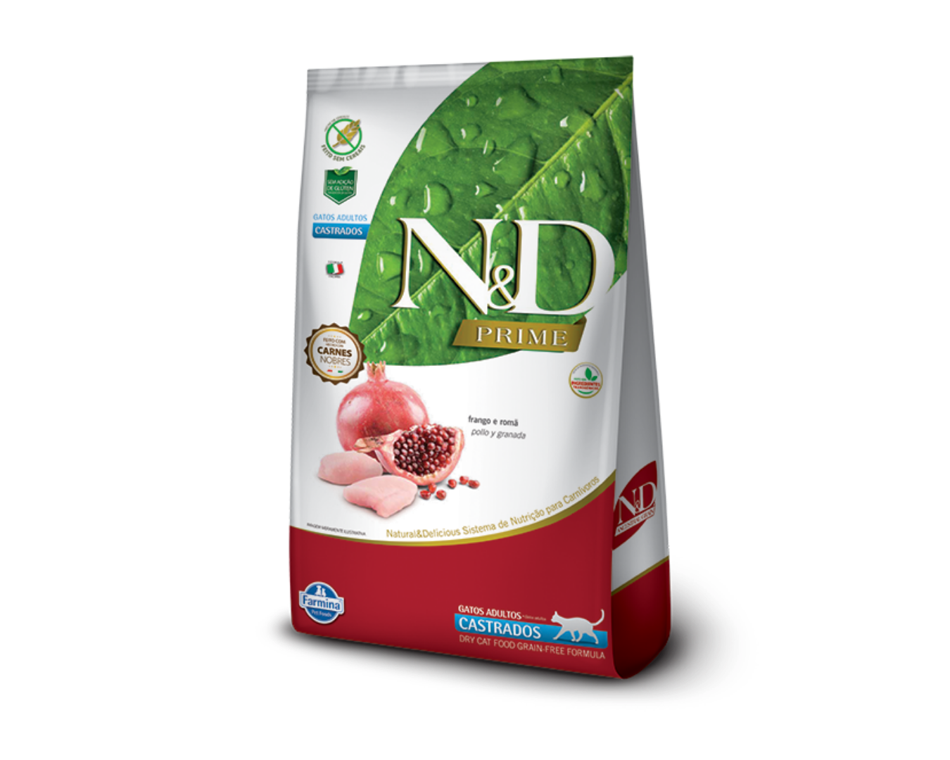 N&D Prime Gato Adulto Castrado Pollo & Granada 7,5 kg – Alimento Seco Gato Grain Free