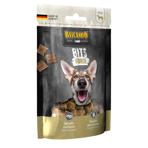 BELCANDO Bits Caballo 90 g – Snack Monoproteico para Perros