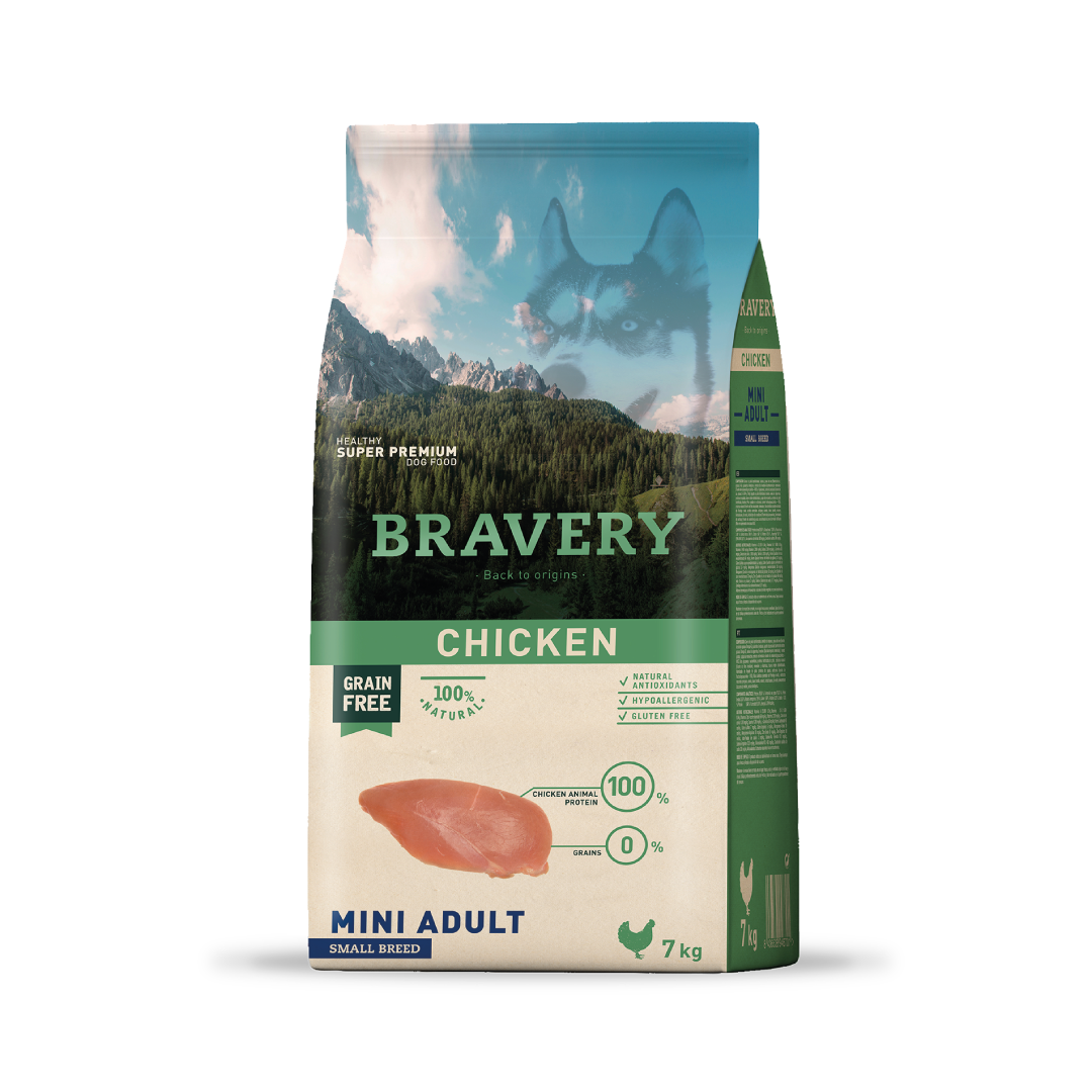 Bravery Chicken Mini Adult Small Breeds 7 kg – Alimento para Perros Adultos