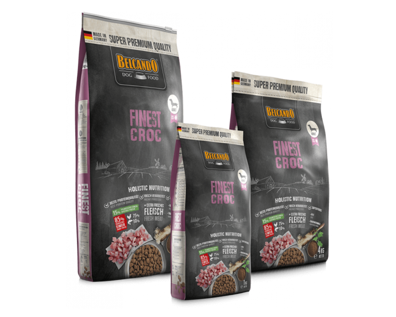 BELCANDO Finest Croc 4 kg – Alimento Seco para Perros Adultos