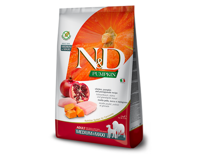 N&D Pumpkin Perro Adulto Medium Pollo, Calabaza & Granada 10,1 kg – Alimento Perro Seco