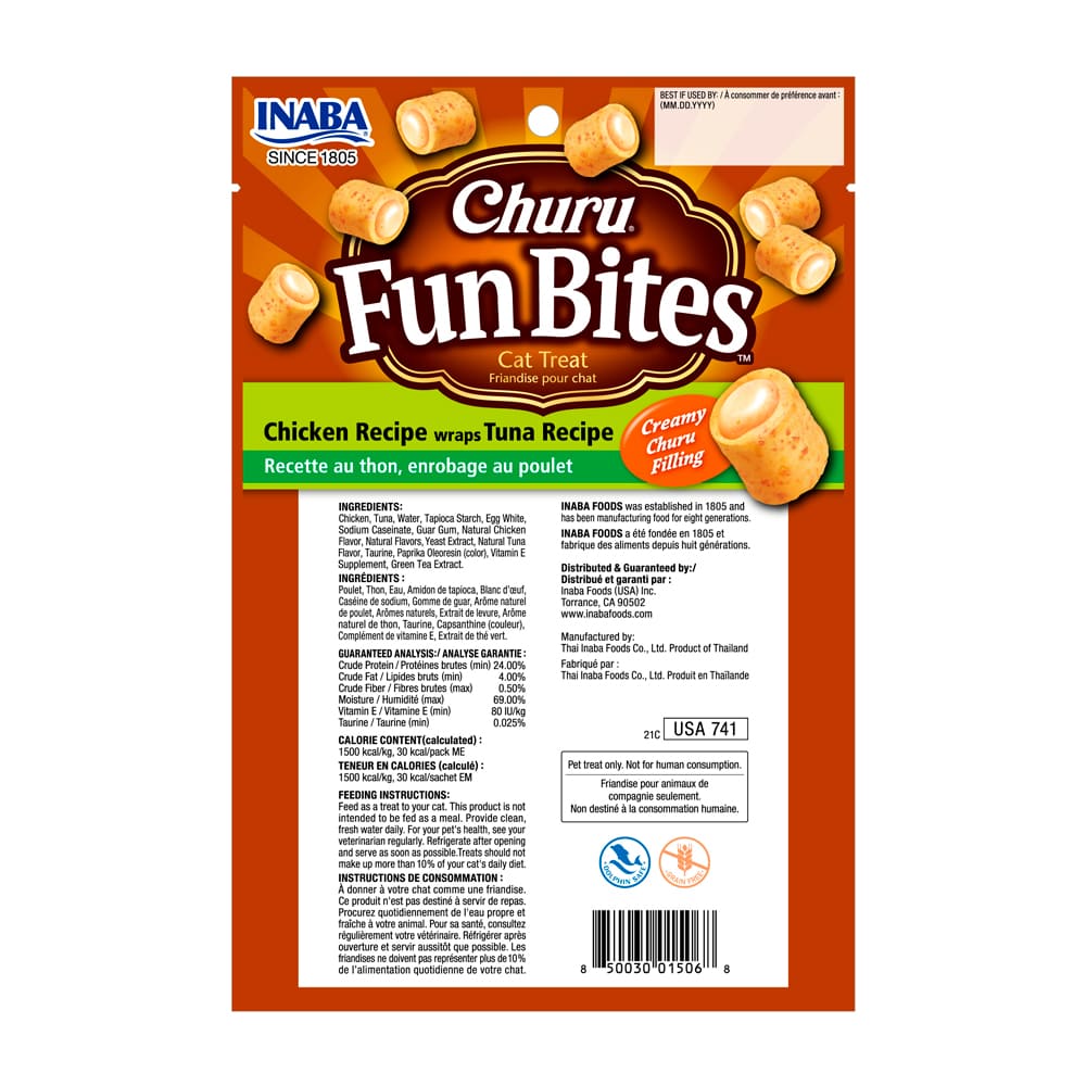 Churu Fun Bites Pollo & Atún 20 g x3