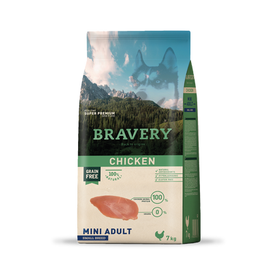 Bravery Chicken Mini Adult Small Breeds 7 kg – Alimento para Perros Adultos
