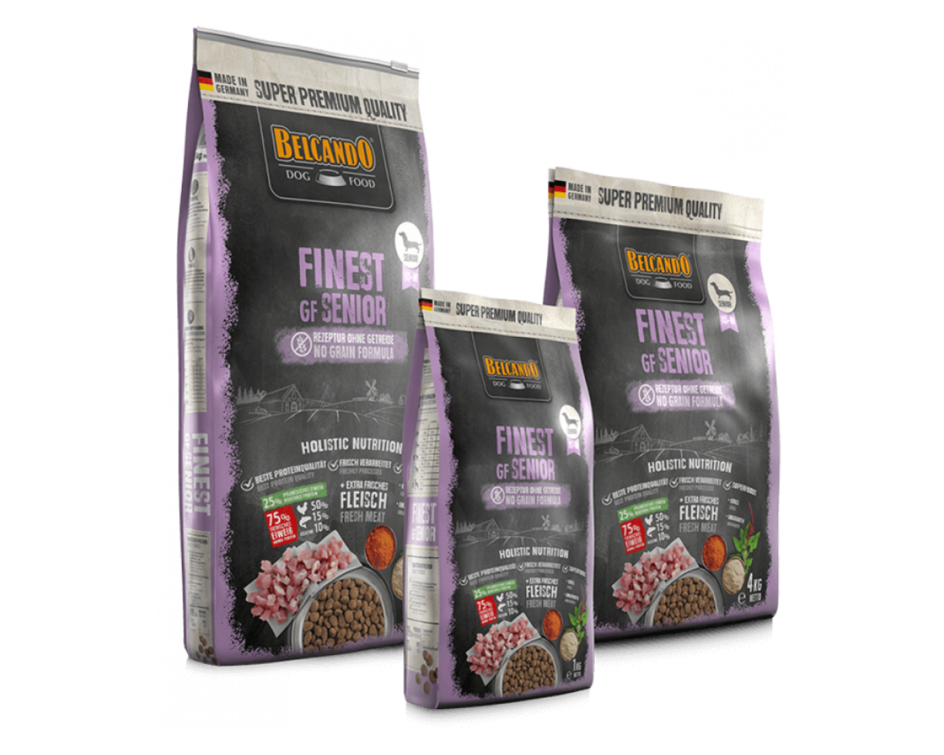 BELCANDO Finest GF Senior 4 kg – Alimento Seco Grain Free para Perros Senior